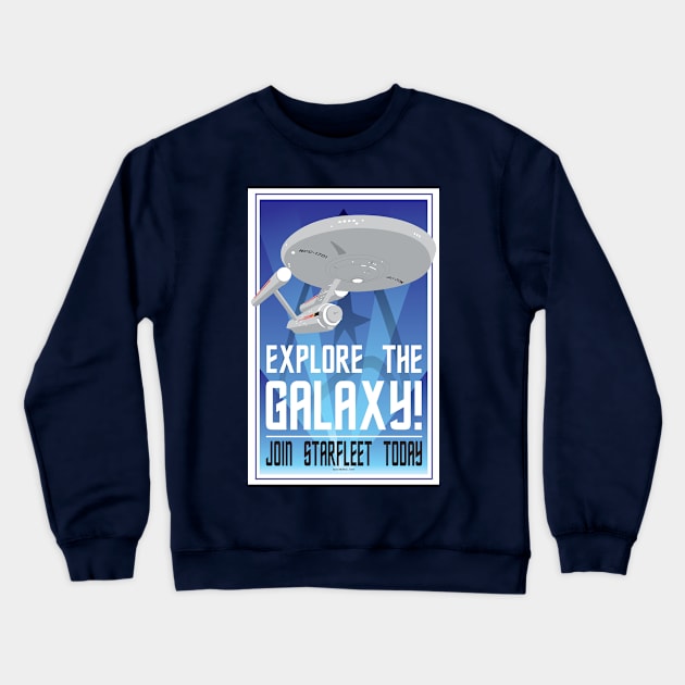 Explore The Galaxy Crewneck Sweatshirt by CuddleswithCatsArt